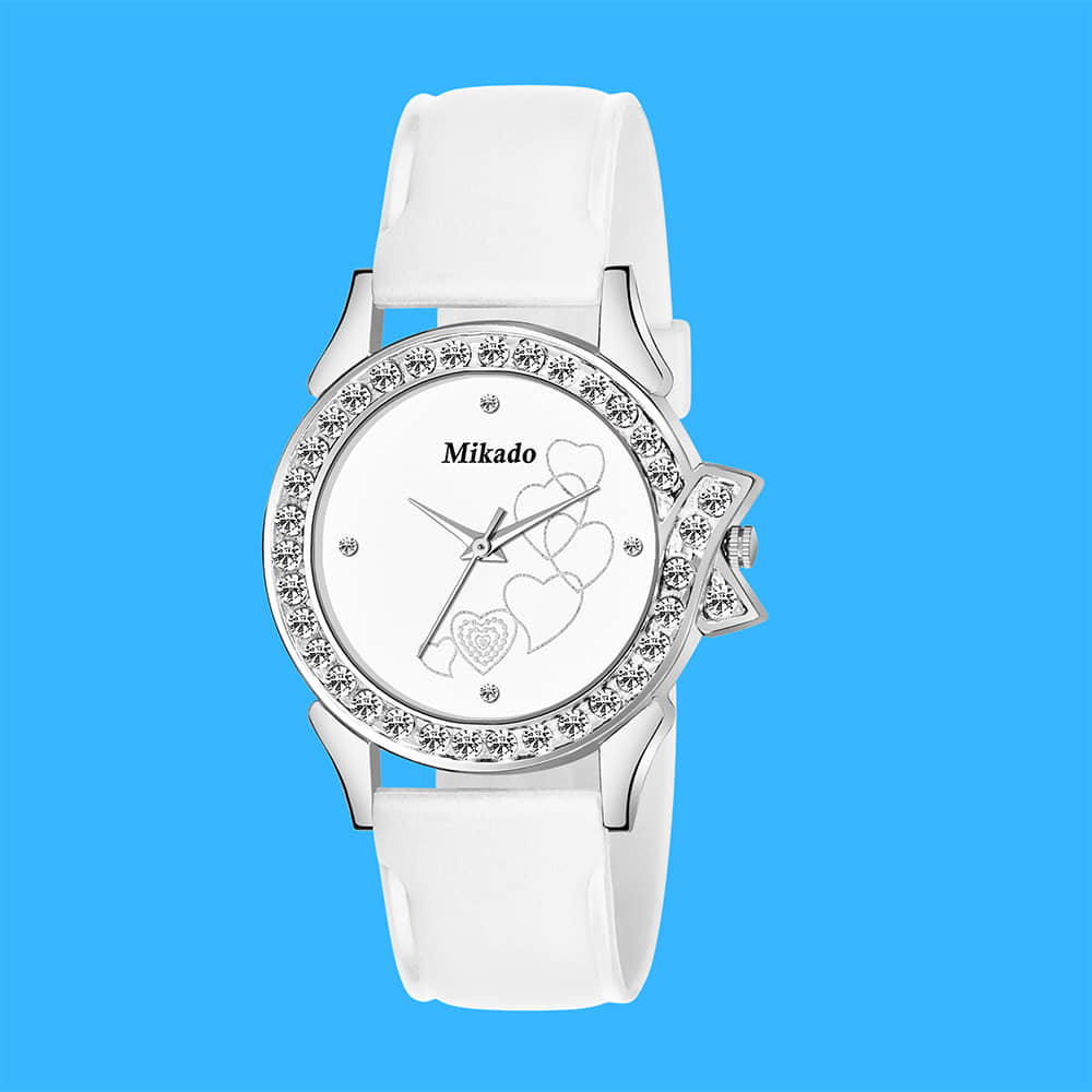 Mikado Leather Round Womens Watch