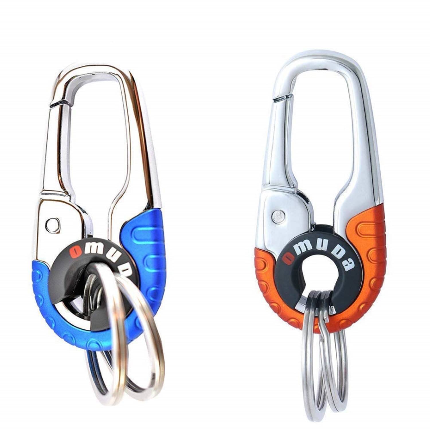     			Rangwell India Fashion Export Combo Offer Omuda Double Ring matalik Hook Looking is Premium Key Ring or Keychain for car and Bike,Home,Office (Pack of 2 pics)