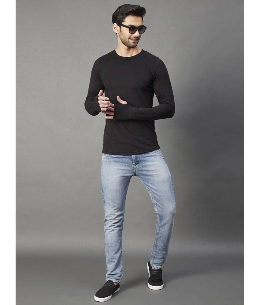 Rigo Pack of 1 Cotton Slim Fit Men's T-Shirt ( Black )     			Rigo Pack of 1 Cotton Slim Fit Men's T-Shirt ( Black )