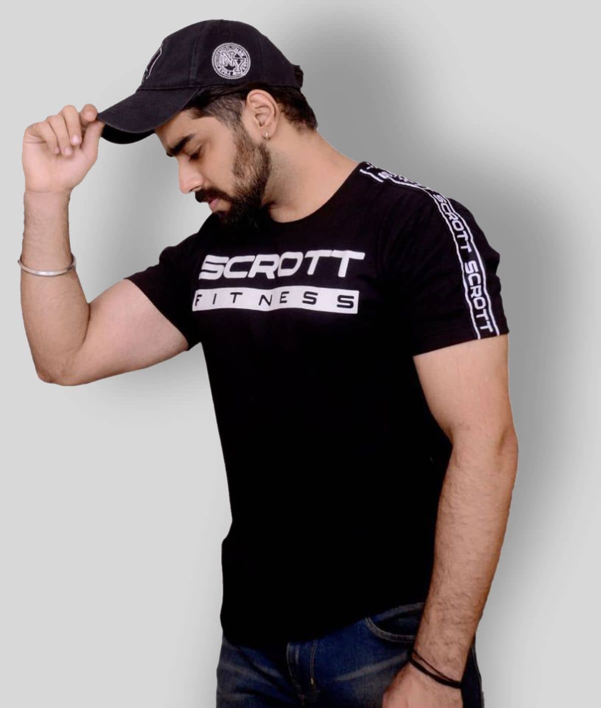 Scrott Merchandise Pack of 1 Cotton Slim Fit Men's T-Shirt ( Black )