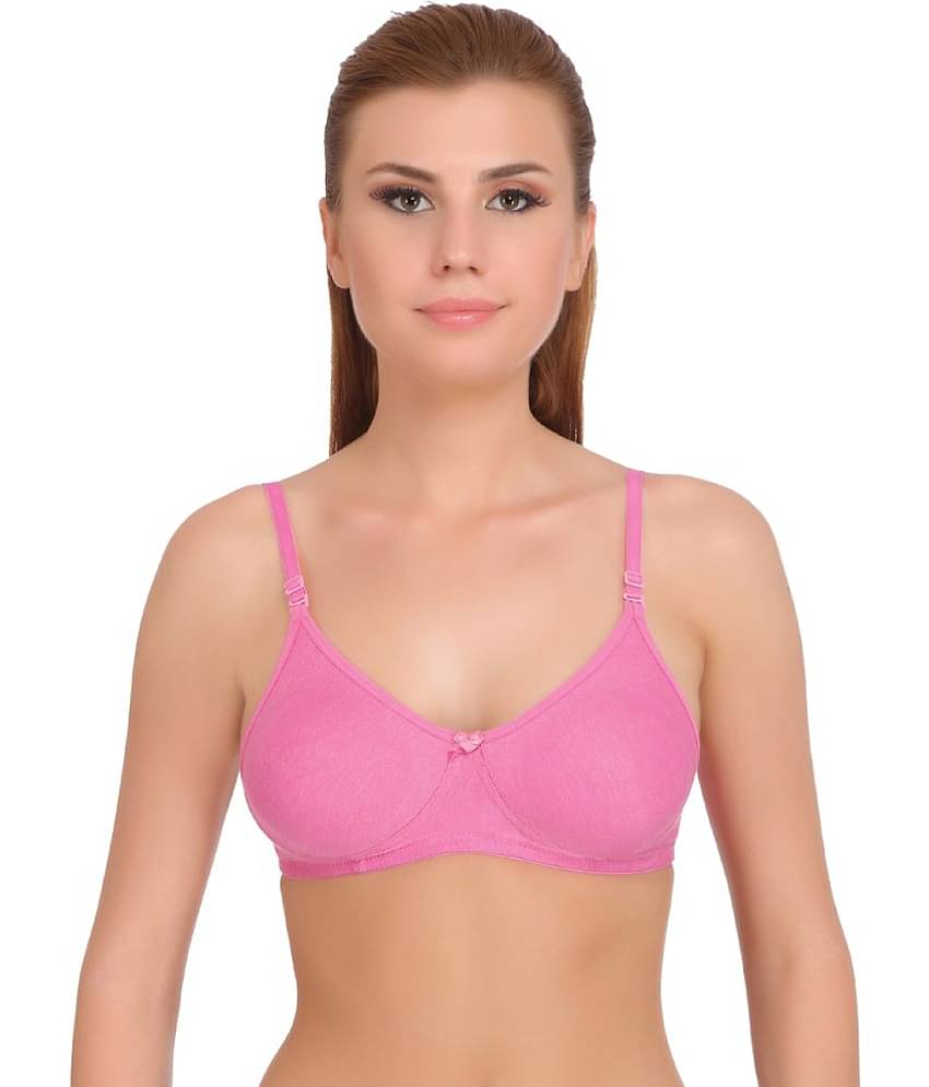 Softskin Pack of 3 Cotton Blend Non Padded Women's T-Shirt Bra ( Multicolor )