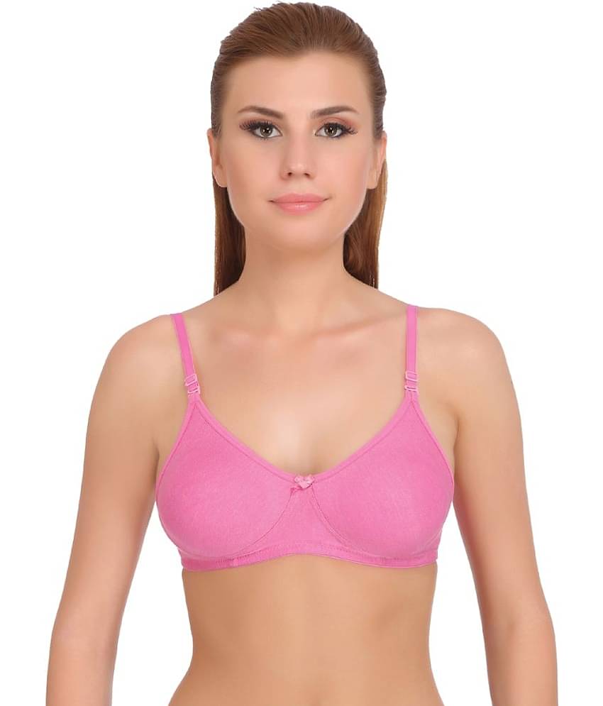 Softskin Pack of 3 Cotton Blend Non Padded Women's T-Shirt Bra ( Multicolor )