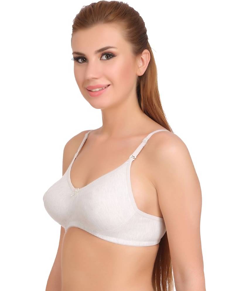 Softskin Pack of 3 Cotton Blend Non Padded Women's T-Shirt Bra ( Multicolor )