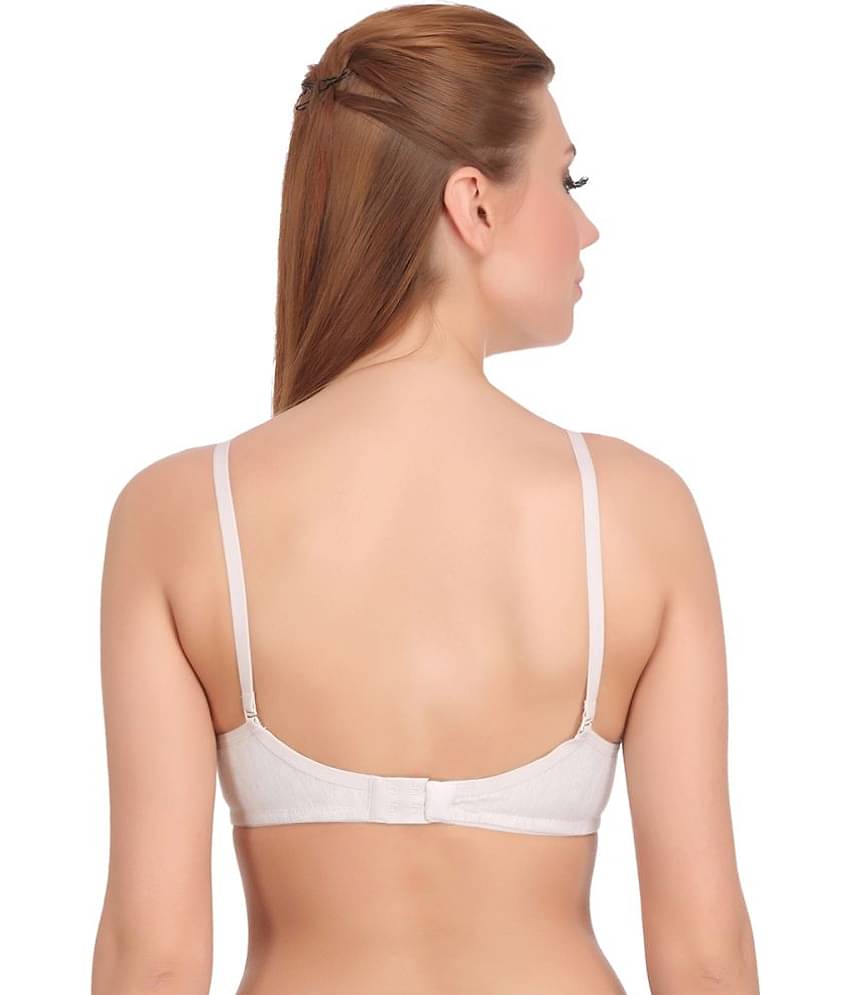 Softskin Pack of 3 Cotton Blend Non Padded Women's T-Shirt Bra ( Multicolor )