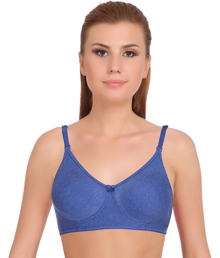 Softskin Pack of 3 Cotton Blend Non Padded Women's T-Shirt Bra ( Multicolor )