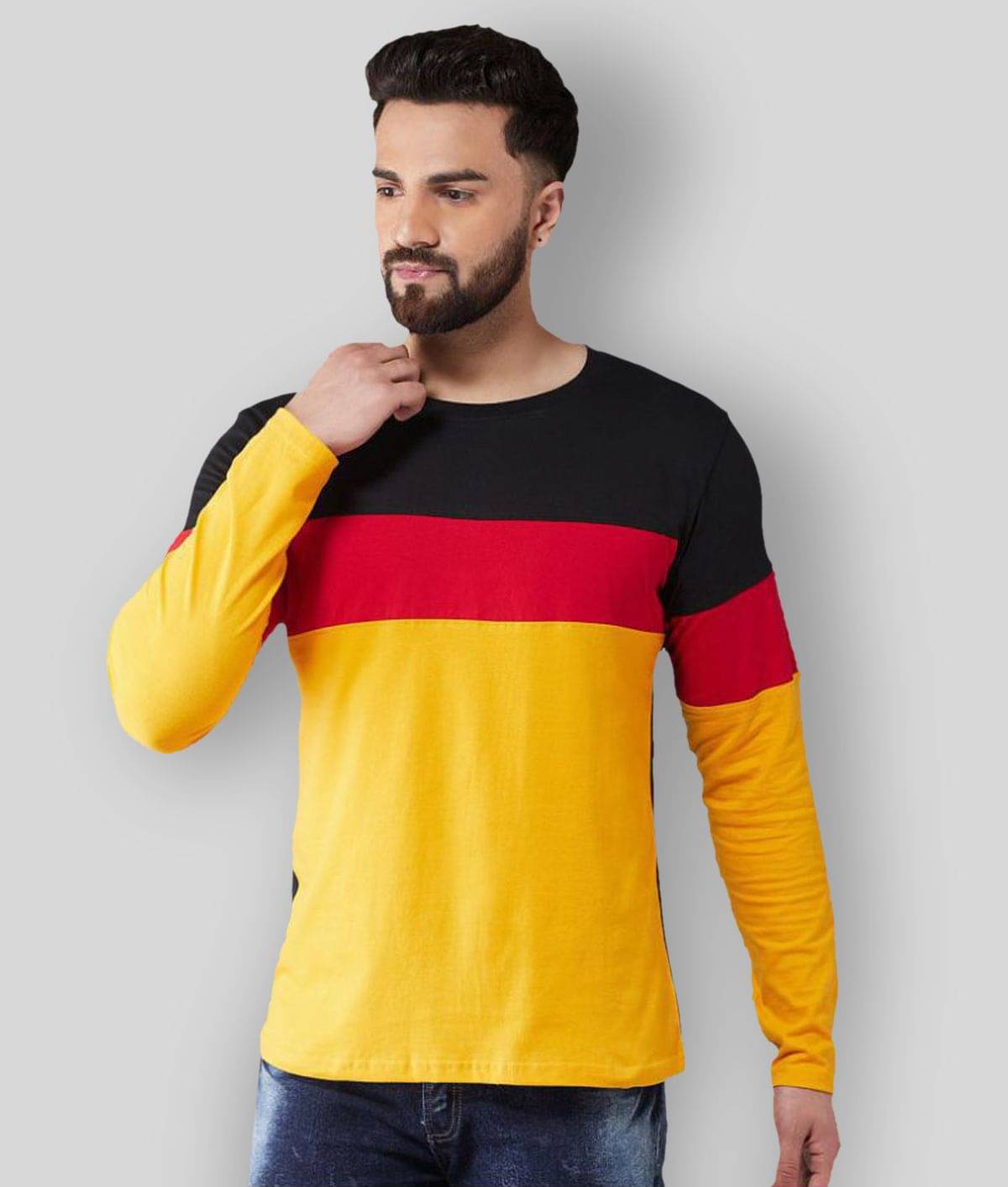 The Dry State - Multicolor Cotton Regular Fit Men's T-Shirt ( Pack of 1 )     			The Dry State - Multicolor Cotton Regular Fit Men's T-Shirt ( Pack of 1 )