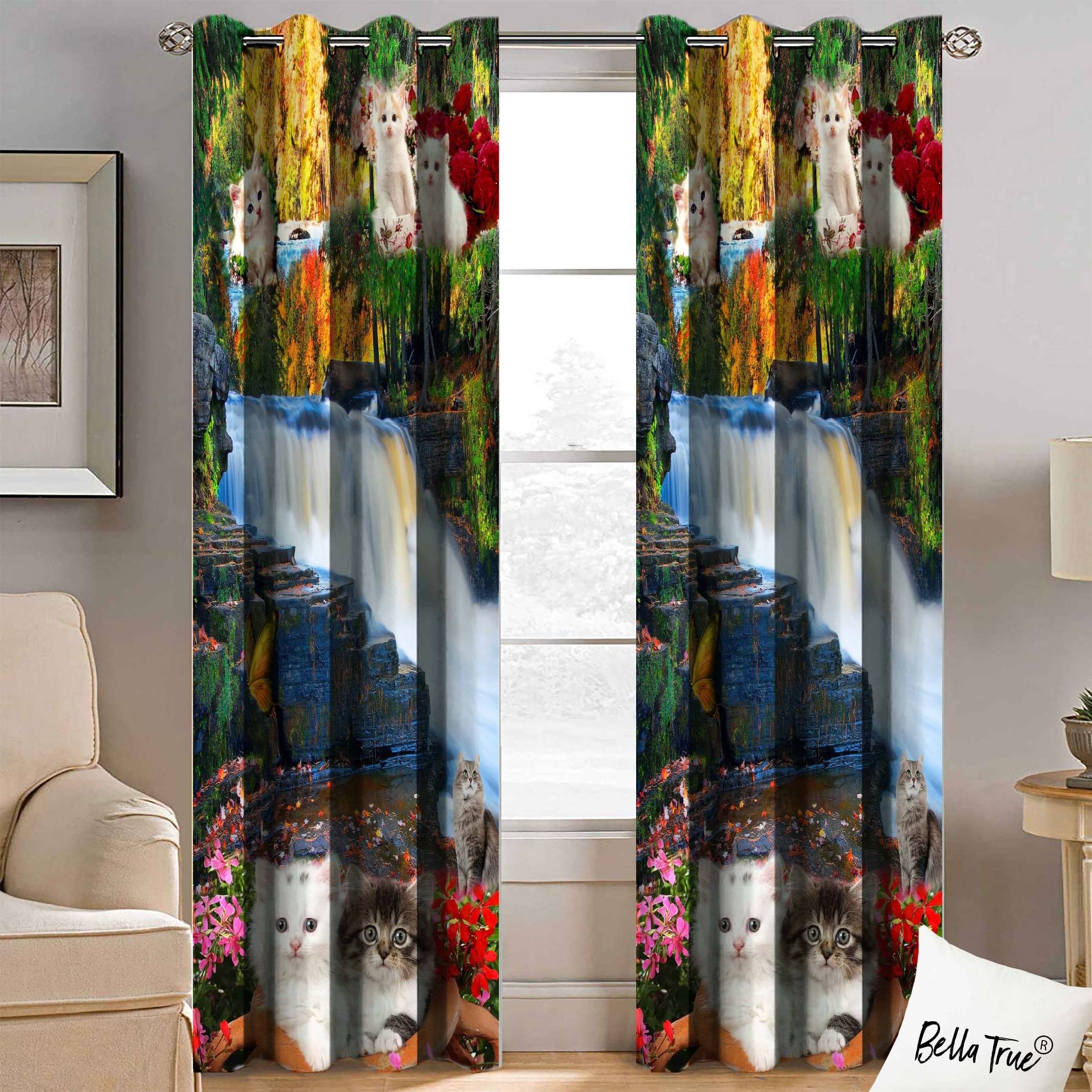 BELLA TRUE Multicolor Pack of 2 Polyester Window Curtain (3.5 ft X 5 ft) BELLA TRUE Multicolor Pack of 2 Polyester Window Curtain (3.5 ft X 5 ft)