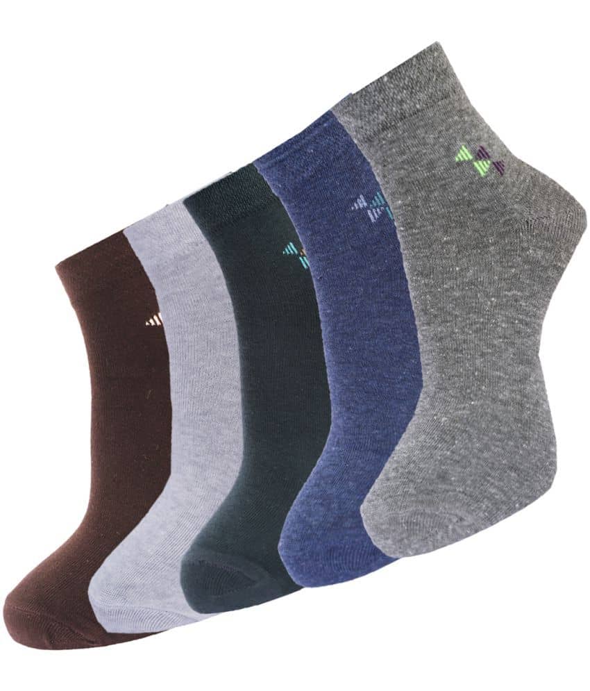 Dollar - Cotton Men's Solid Multicolor Ankle Length Socks ( Pack of 5 ) - Socks | Buy online on ZillyBuy