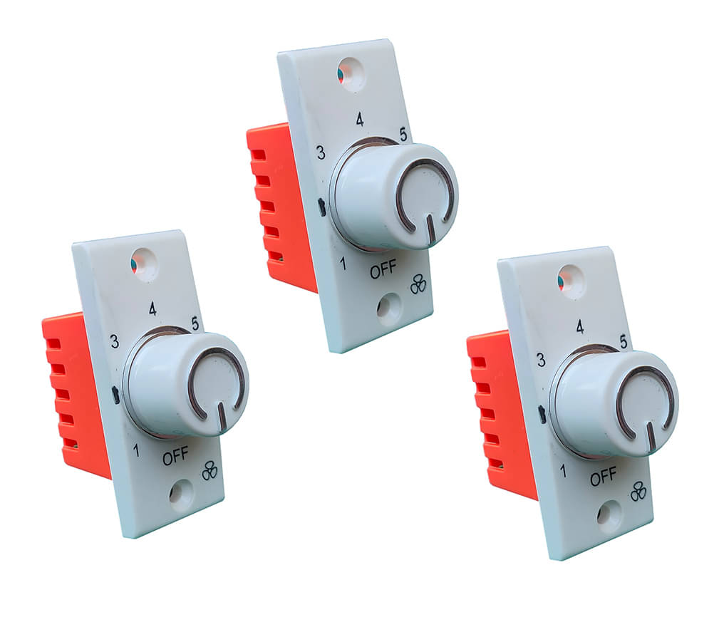 Hiru SWITCH 7 STEP - 3 PCS Fancy FAN REGULATOR for Home & Office Step-Type Button Regulator Hiru SWITCH 7 STEP - 3 PCS Fancy FAN REGULATOR for Home & Office Step-Type Button Regulator