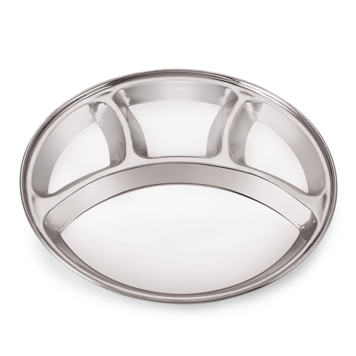 Neelam 1 Pcs Stainless Steel Silver Partition Plate