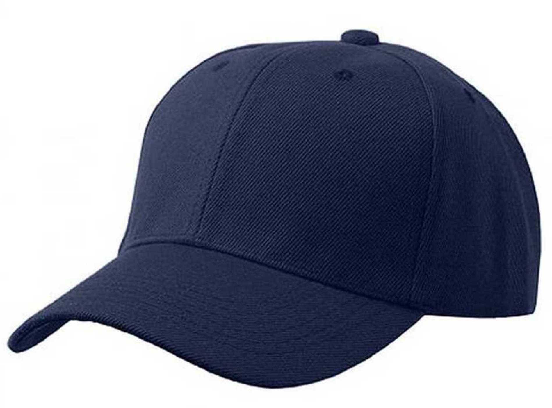     			PENYAN Navy Plain Cotton Caps