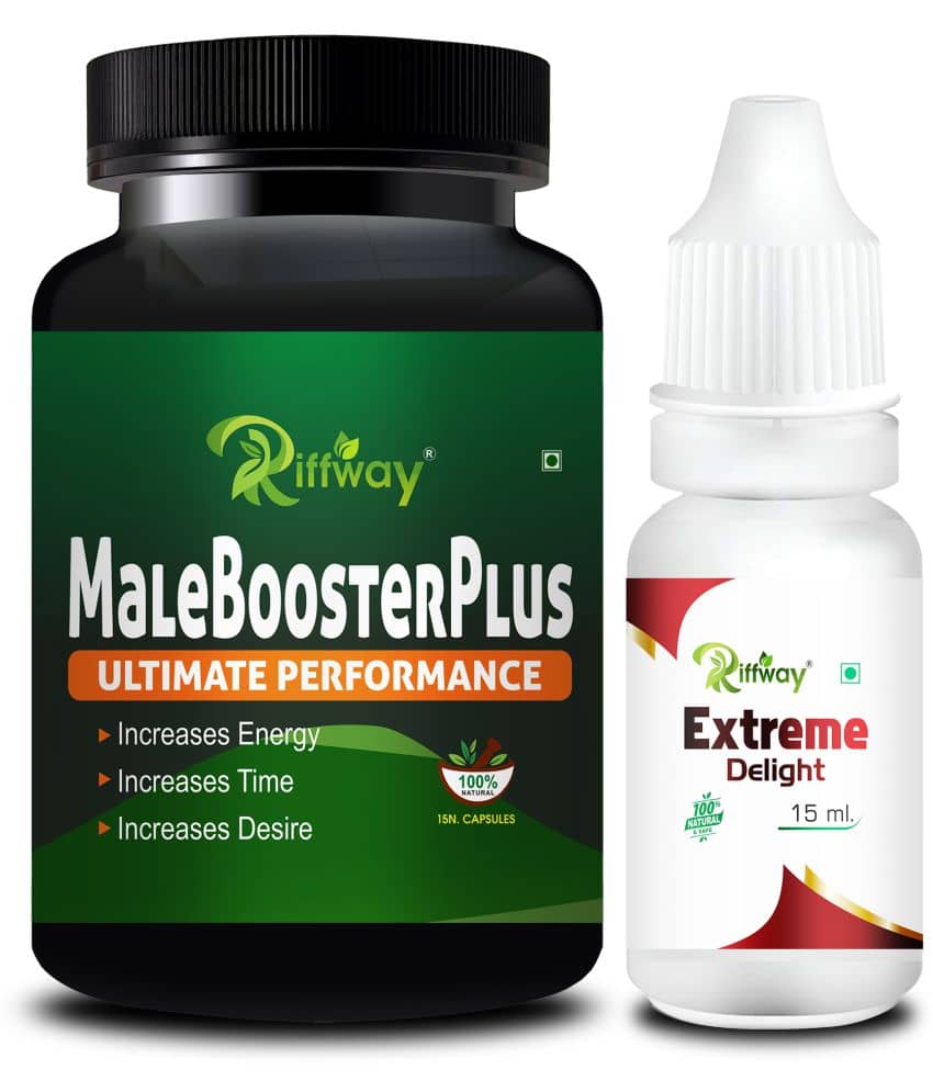 Riffway Male Boo-ster Plus Tablet & Power Massage Oil Increase Sex Time Restores Power