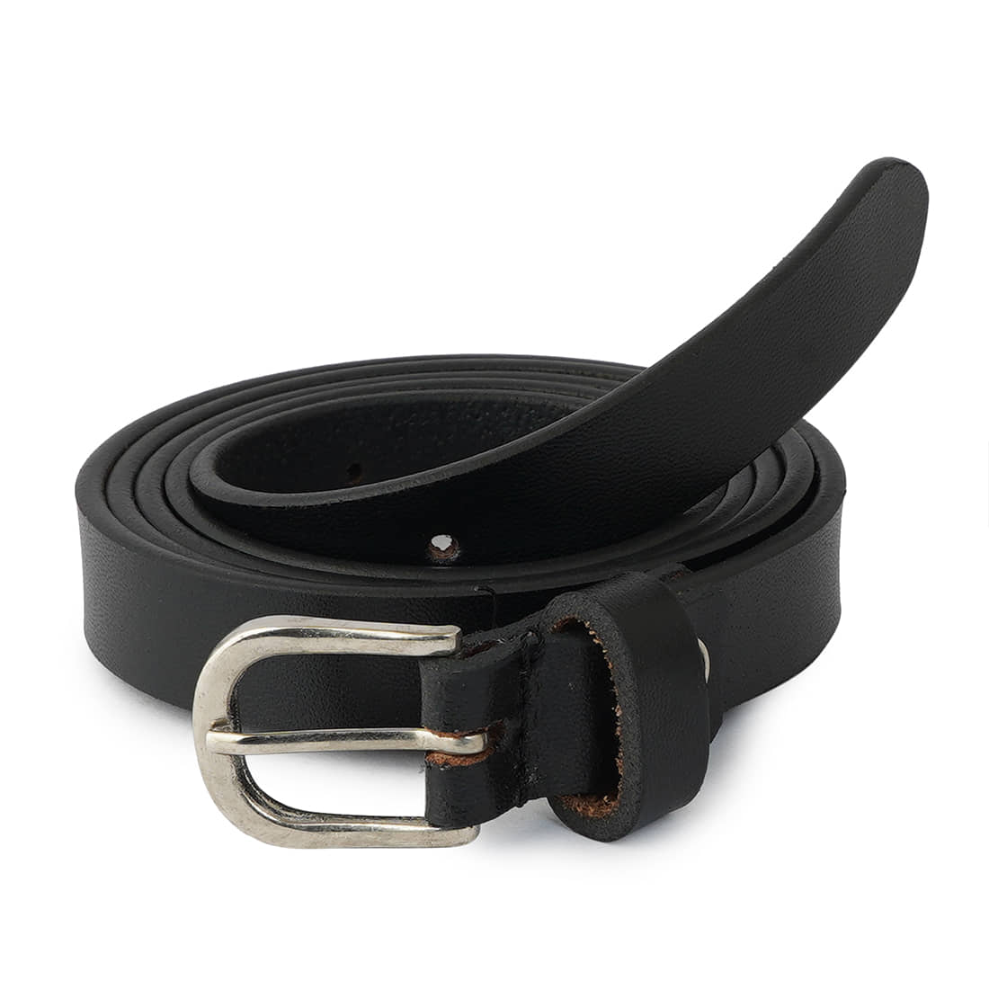 STYLE SHOES Women's Black Leather Cinch Belt Belt ( Pack of 1 )