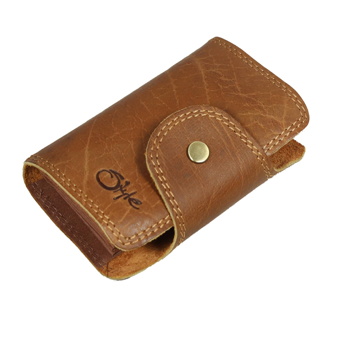     			Style 98 Tan Leather Credit/Debit Card 10 Slot Card Holder For Men & Women