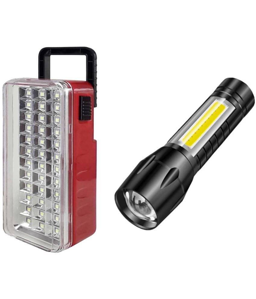     			Stylopunk 5W Emergency Light T09 Free Small Torch Red - Pack of 2