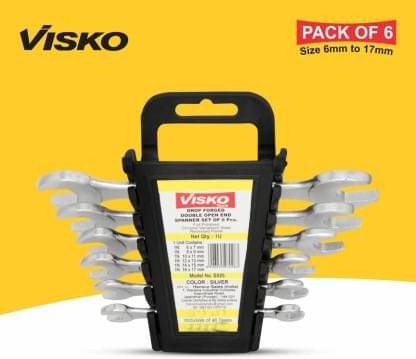     			VISKO S025 Socket Wrench Double open end Double Sided Open End Wrench  (Pack of 6)
