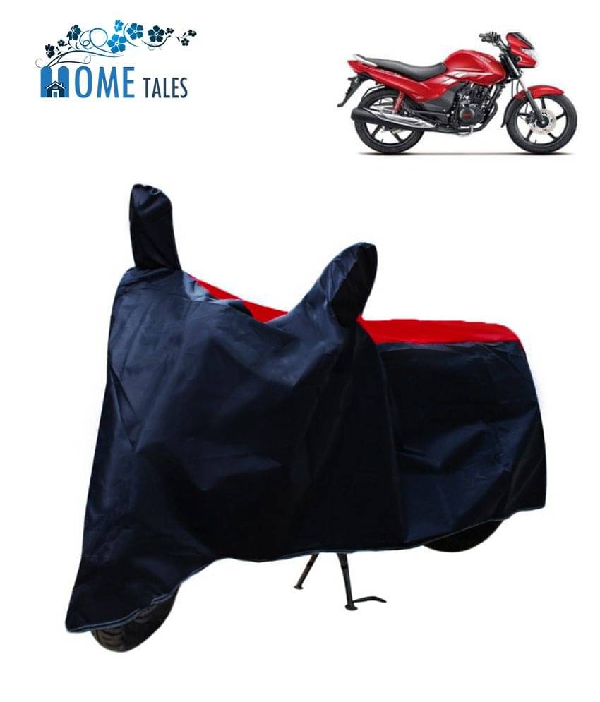    			Mahek Accessories Dustproof Bike Cover For Hero Achiever with Mirror Pocket - Red & Blue