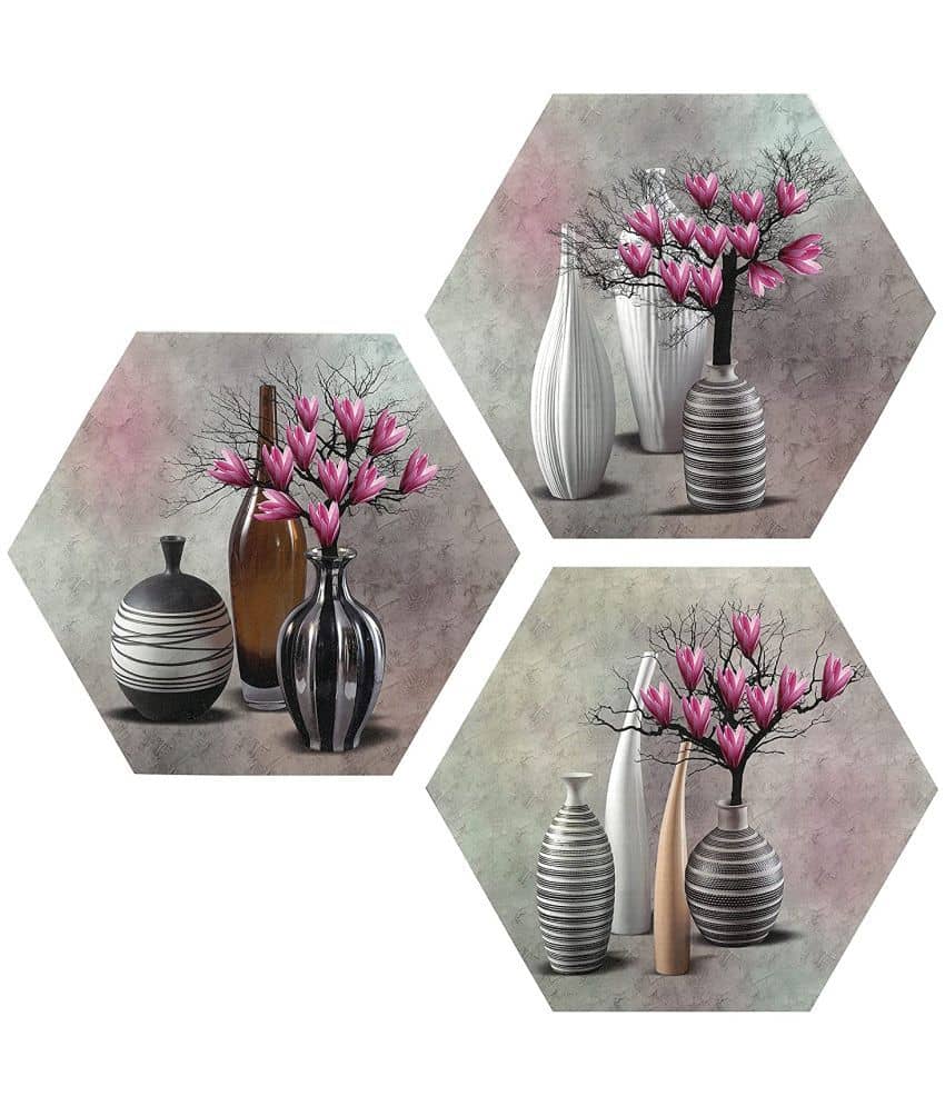 Indianara Hexagon Paintings MDF Painting Without Frame