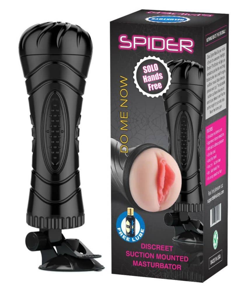 KAMAHOUSE SOLO HAND FREE SPIDER Masturbator MASTURBATOR SOFT&REAL PUSSY FOR MEN + FREE AQUA MOI LUBRICANT