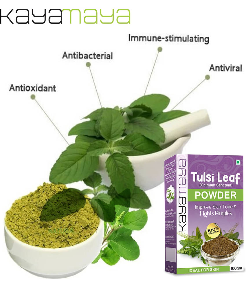 Kayamaya Organic Hibiscus + Brahmi + Tulsi Natural Powder - Combo Hair Scalp Treatment 300 g Pack of 3