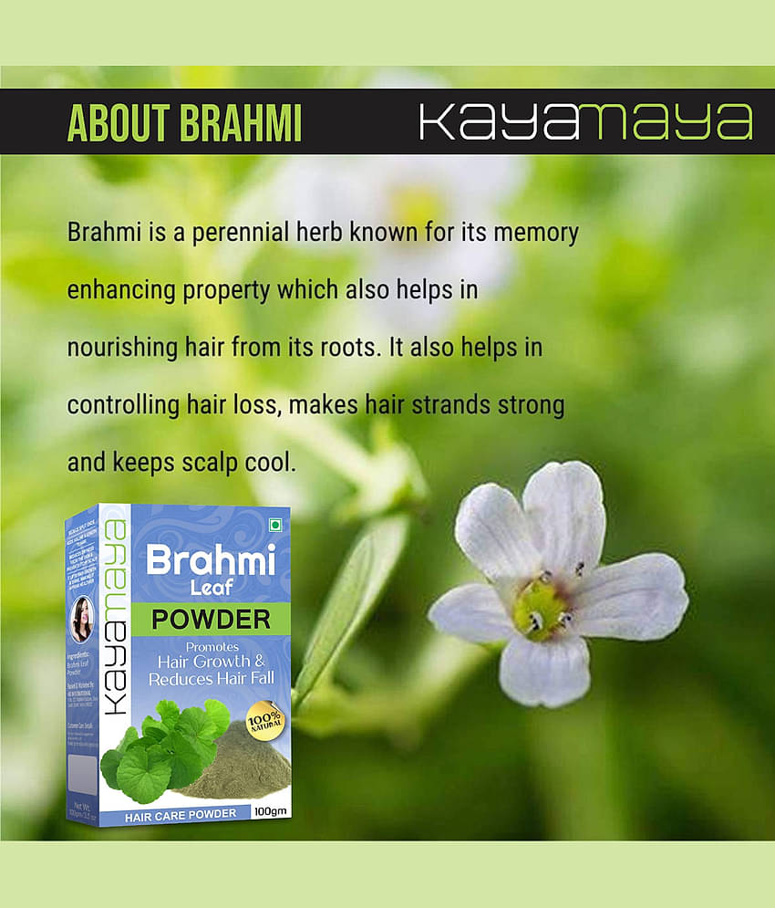 Kayamaya Organic Hibiscus + Brahmi + Tulsi Natural Powder - Combo Hair Scalp Treatment 300 g Pack of 3