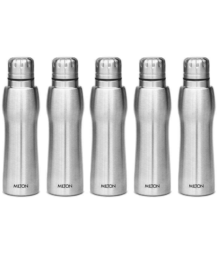     			Milton Elate 750 Stainless Steel Water Bottle, Set of 5, 635 ml Each, Silver