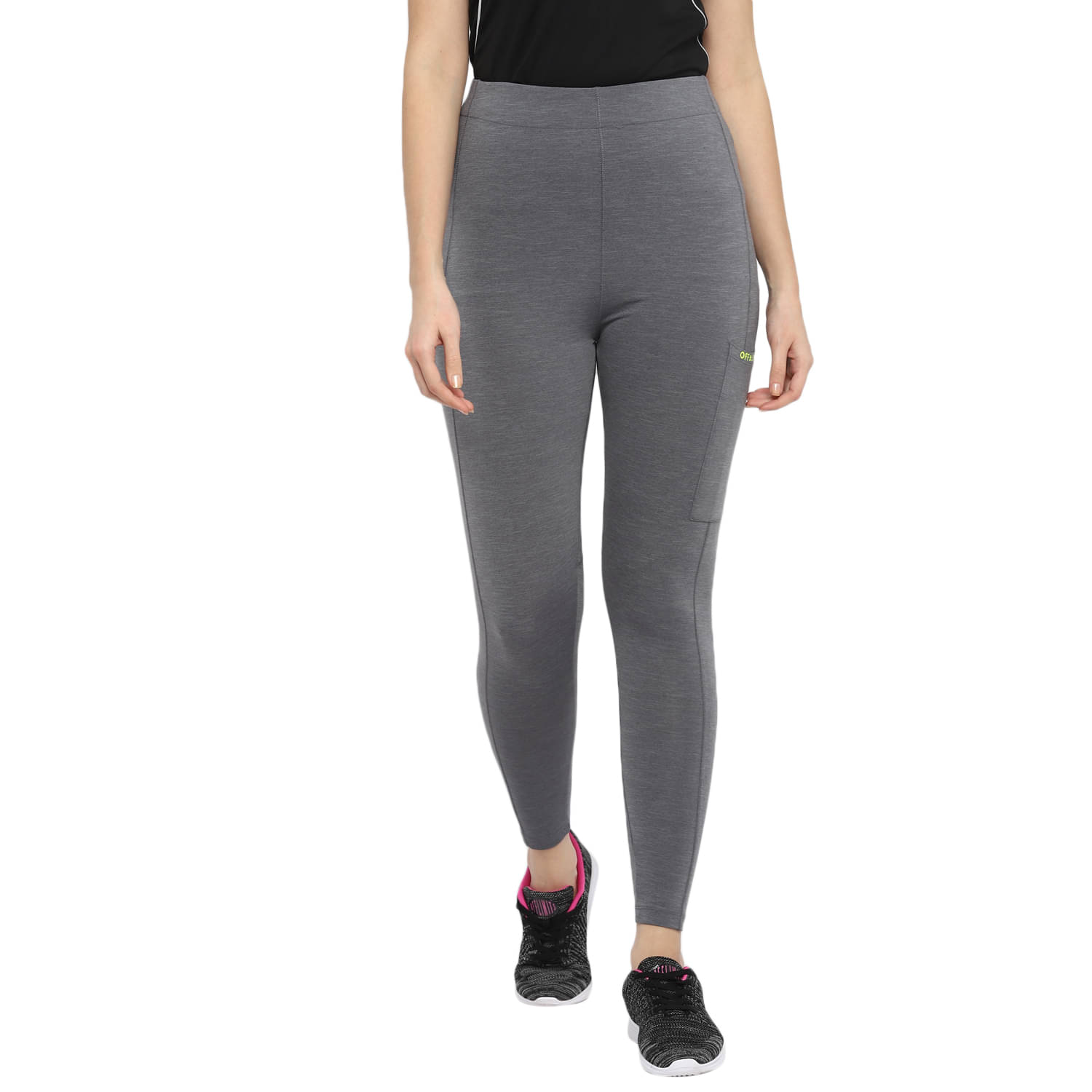     			OFF LIMITS - Polyester Regular Fit Grey Women's Sports Tights ( Pack of 1 )