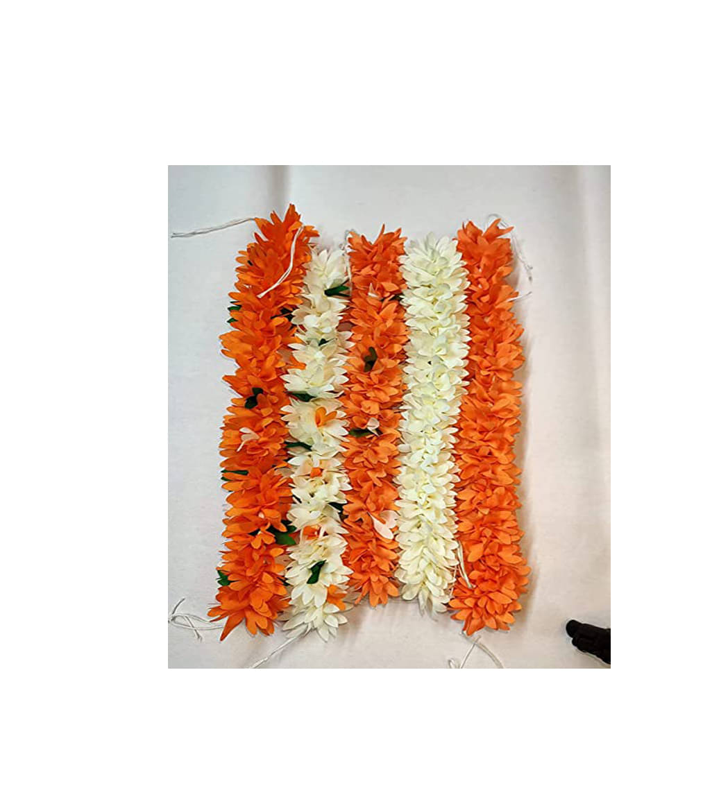 Padmavathi Enterprises Jasmine Multicolour Artificial Flowers - Pack of 5 Padmavathi Enterprises Jasmine Multicolour Artificial Flowers - Pack of 5