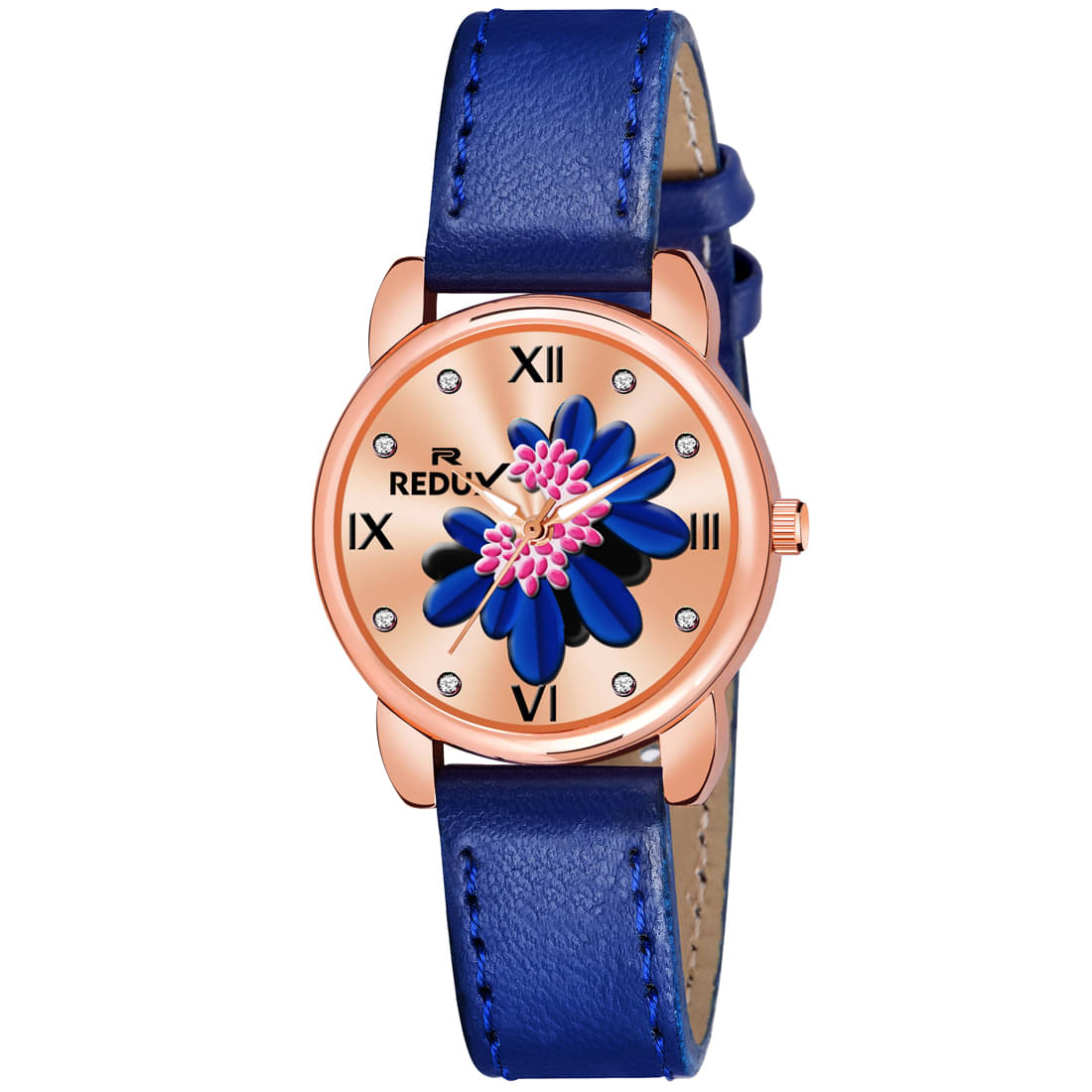     			Redux Leather Round Womens Watch
