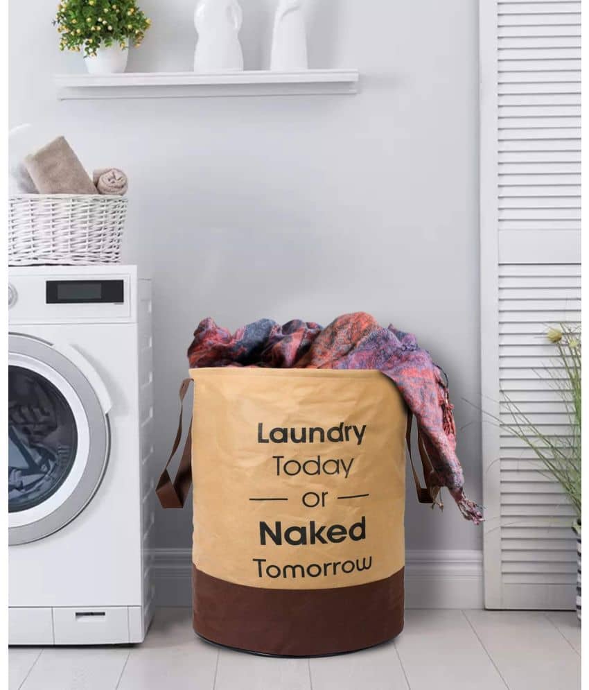 SH. NASIMA Laundry bag Toy Storage, Laundry Basket Organizer 45 L Nylon - Beige