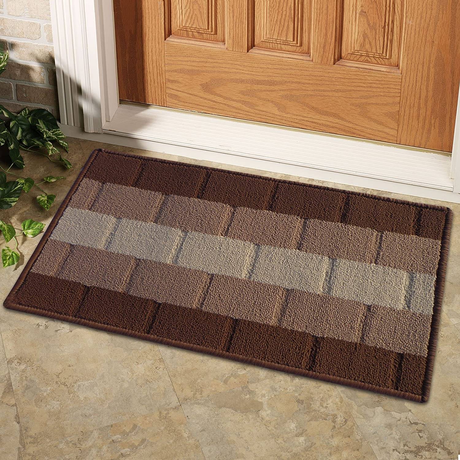     			Status Brown Single Anti-skid Door Mat - ( 40 X 60cm )