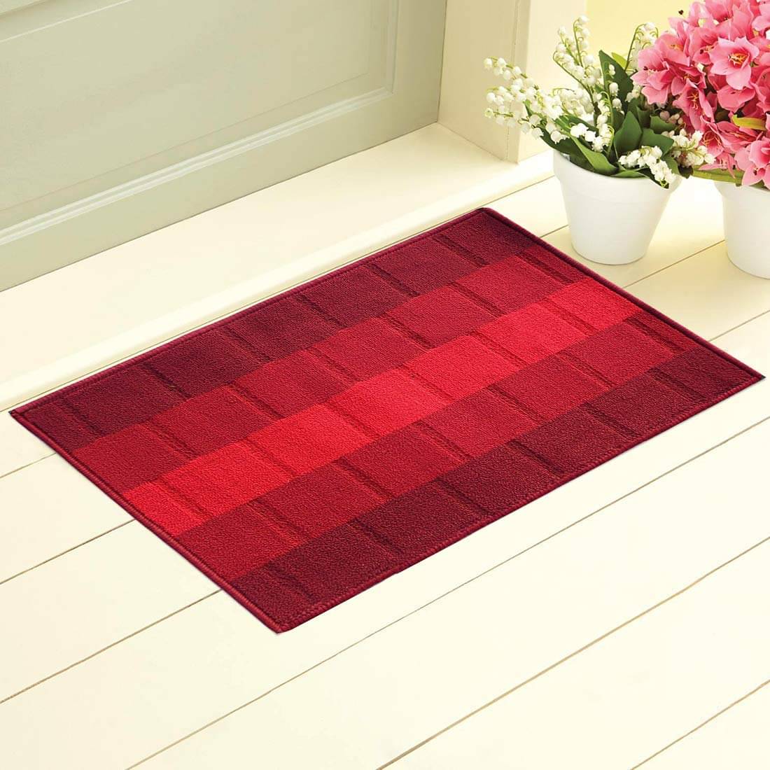     			Status Red Single Anti-skid Door Mat - ( 40 X 60 cm )