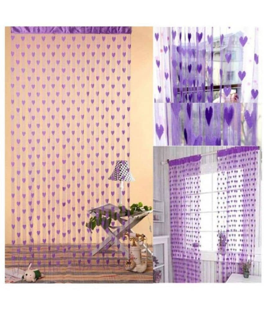 Tanishka Fabs Set of 4 Door Heart String Curtain