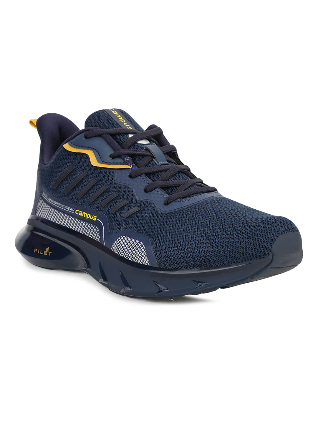     			Campus Deccan Navy Running Shoes