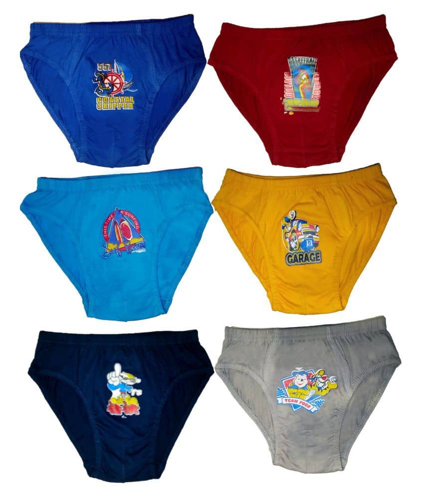 HAP Pack of 6 Boys 100% Cotton Briefs ( Multi Color ) - Nightwear & Loungewear | Buy online on ZillyBuy