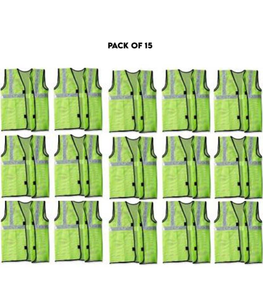 LAXMI Safety Jacket Green (Pack of 15) Green Safety Jacket LAXMI Safety Jacket Green (Pack of 15) Green Safety Jacket