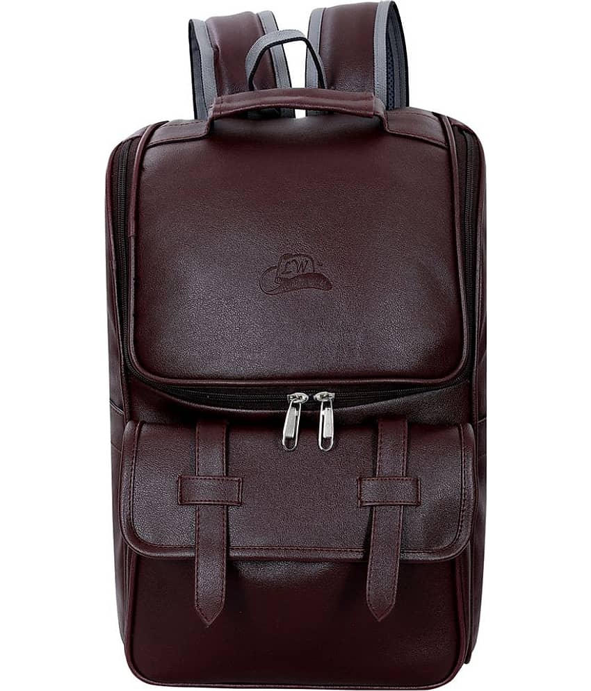 Leather World 22 Ltrs Brown Backpack - Handbags | Buy online on ZillyBuy
