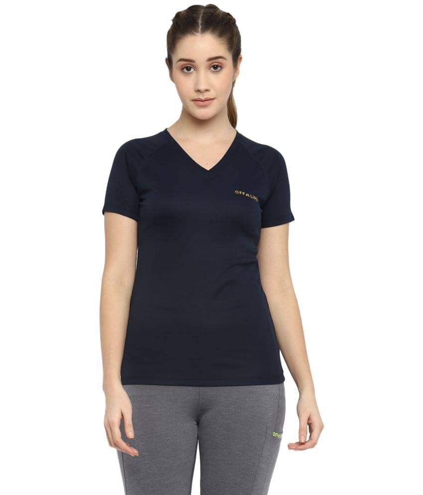     			OFF LIMITS Navy Polyester Tees - Single