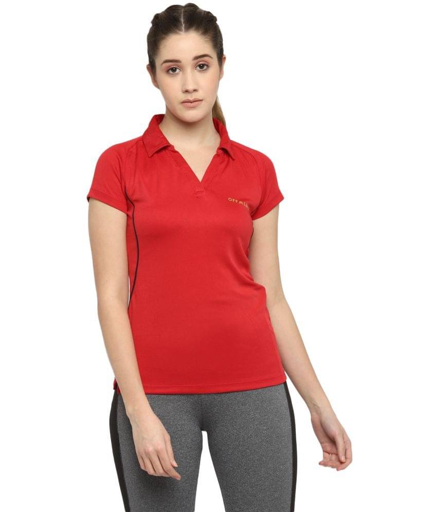     			OFF LIMITS Red Polyester Tees - Single