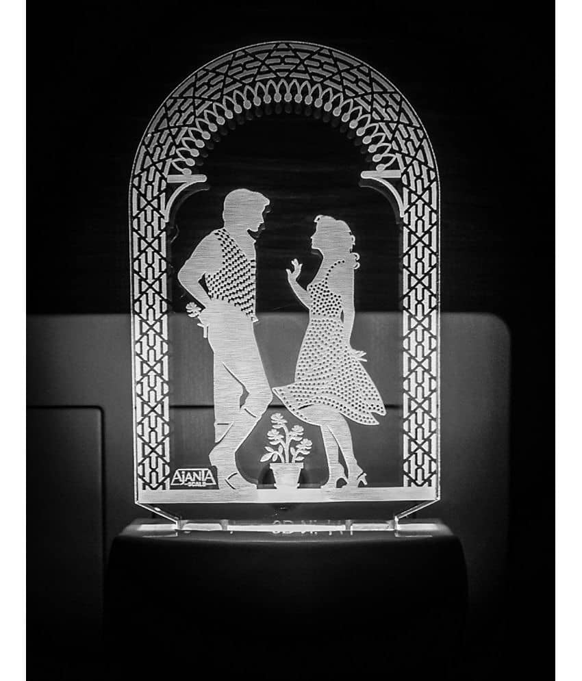 SUPERAJANTA ROMANTIC COUPLE 2087 Night Lamp Multi - Pack of 1