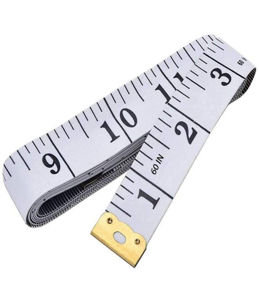 Shree Shyam™ Soft Tape Measure Double Scale Body Sewing Flexible Ruler for Weight Loss Body Measurement Sewing Tailor Craft Vinyl Ruler, Has Centimetre Scale on Reverse Side 60-inch (Pack of 1) Shree Shyam™ Soft Tape Measure Double Scale Body Sewing Flexible Ruler for Weight Loss Body Measurement Sewing Tailor Craft Vinyl Ruler, Has Centimetre Scale on Reverse Side 60-inch (Pack of 1)