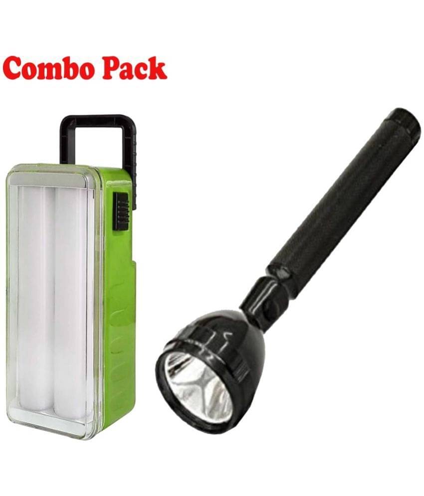 Stylopunk 2W Flashlight Torch TE27 Emergency Light - Pack of 2 Stylopunk 2W Flashlight Torch TE27 Emergency Light - Pack of 2