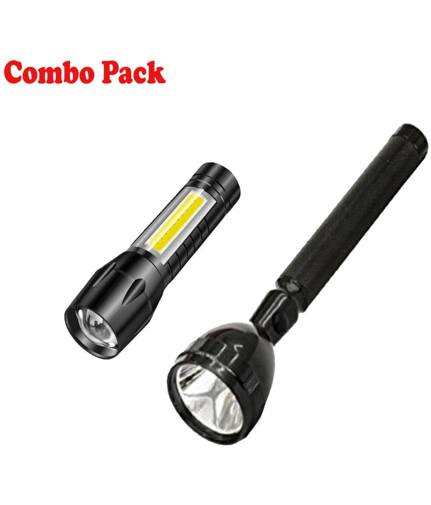 Stylopunk 2W Flashlight Torch TE37 Emergency Light - Pack of 2 Stylopunk 2W Flashlight Torch TE37 Emergency Light - Pack of 2