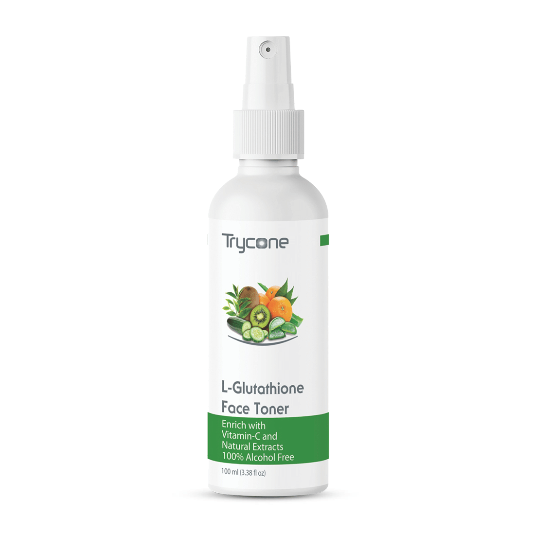 Trycone L Glutathione & Vitamin C Face Toner for glowing skin Enrich with Grren Tea & Natural Extracts, 100% Alcohol Free - 100 ml Trycone L Glutathione & Vitamin C Face Toner for glowing skin Enrich with Grren Tea & Natural Extracts, 100% Alcohol Free - 100 ml