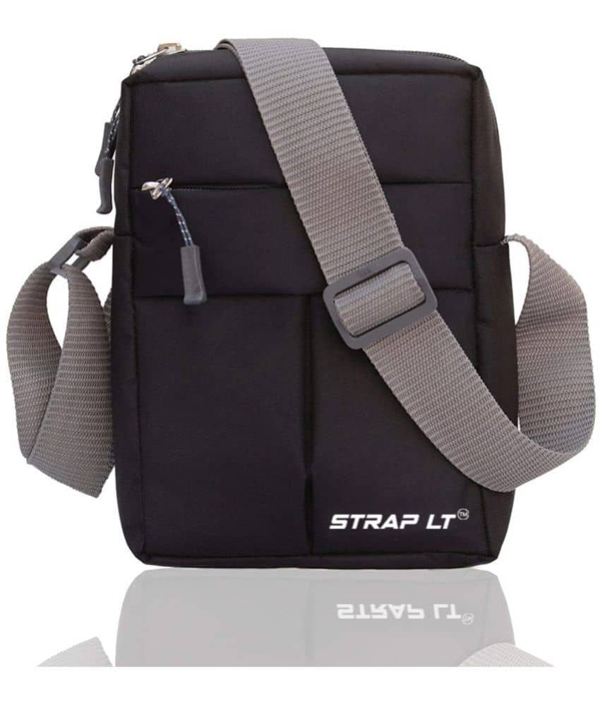 straplt Cross Body Bag Black Nylon Office Messenger Bag - Handbags | Buy online on ZillyBuy
