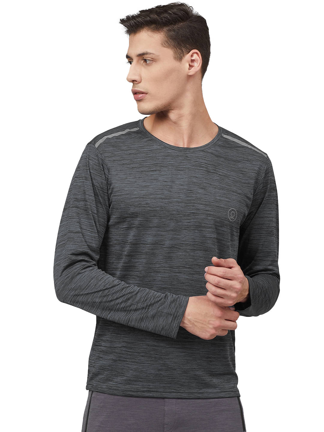     			Chkokko - Polyester Regular Fit Grey Men's Sports T-Shirt ( Single Pack )