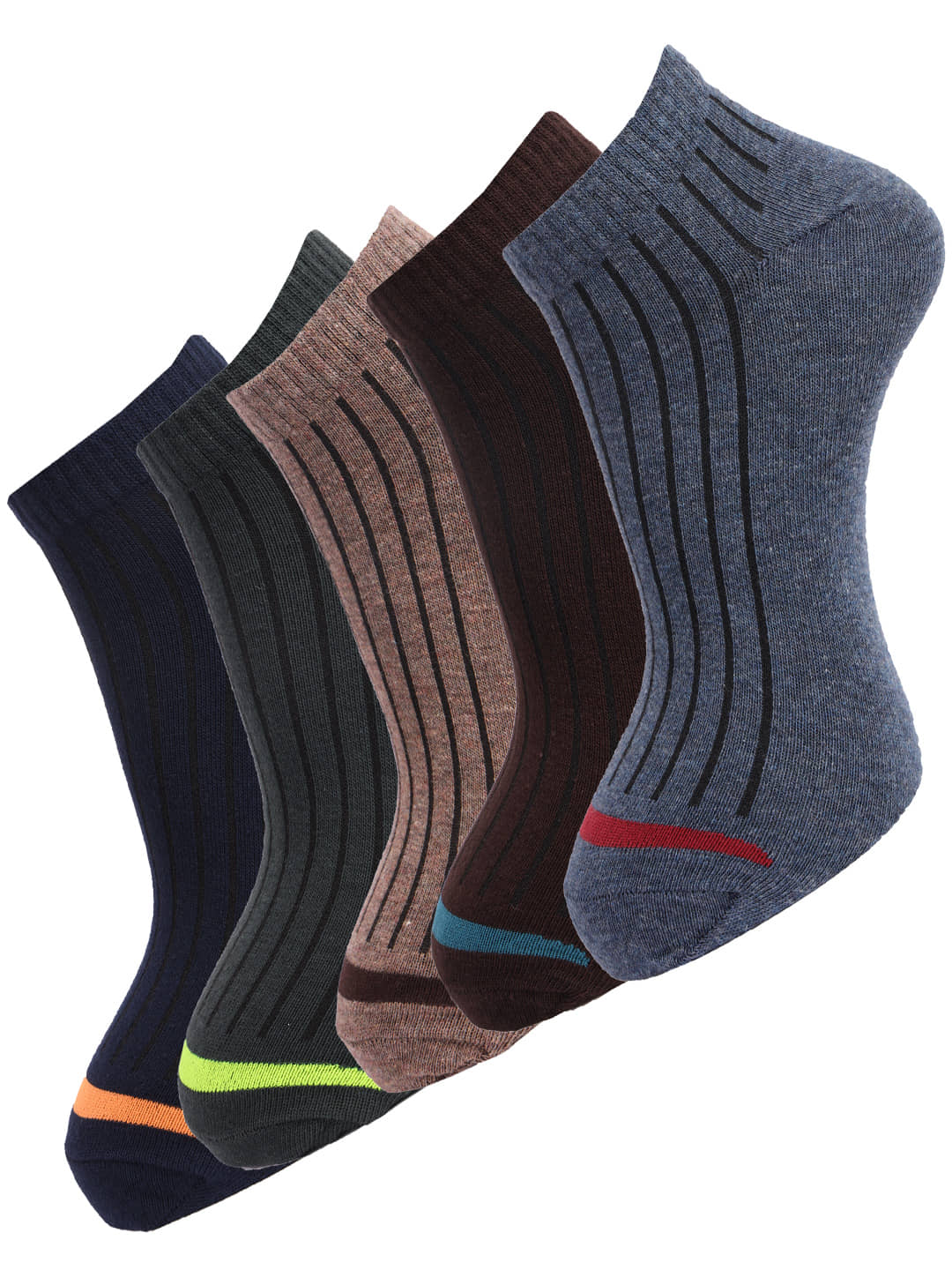 Dollar - Cotton Blend Multicolor Men's Ankle Length Socks ( Pack of 5 ) - Socks | Buy online on ZillyBuy