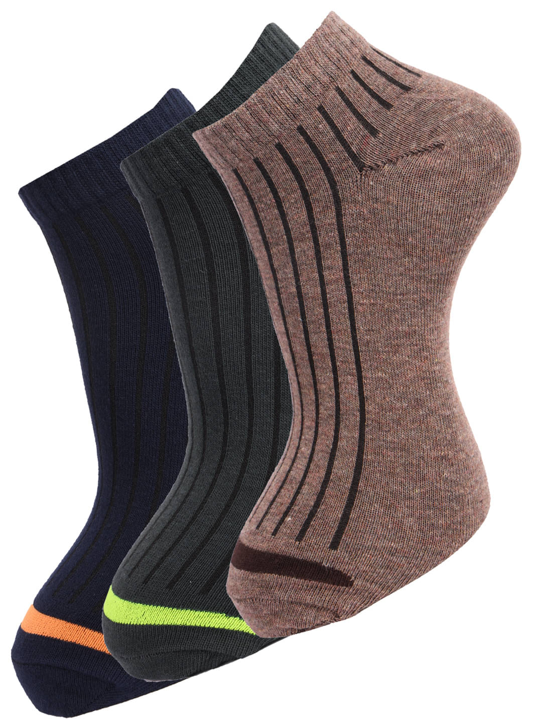     			Dollar - Cotton Blend Multicolor Men's Ankle Length Socks ( Pack of 3 )
