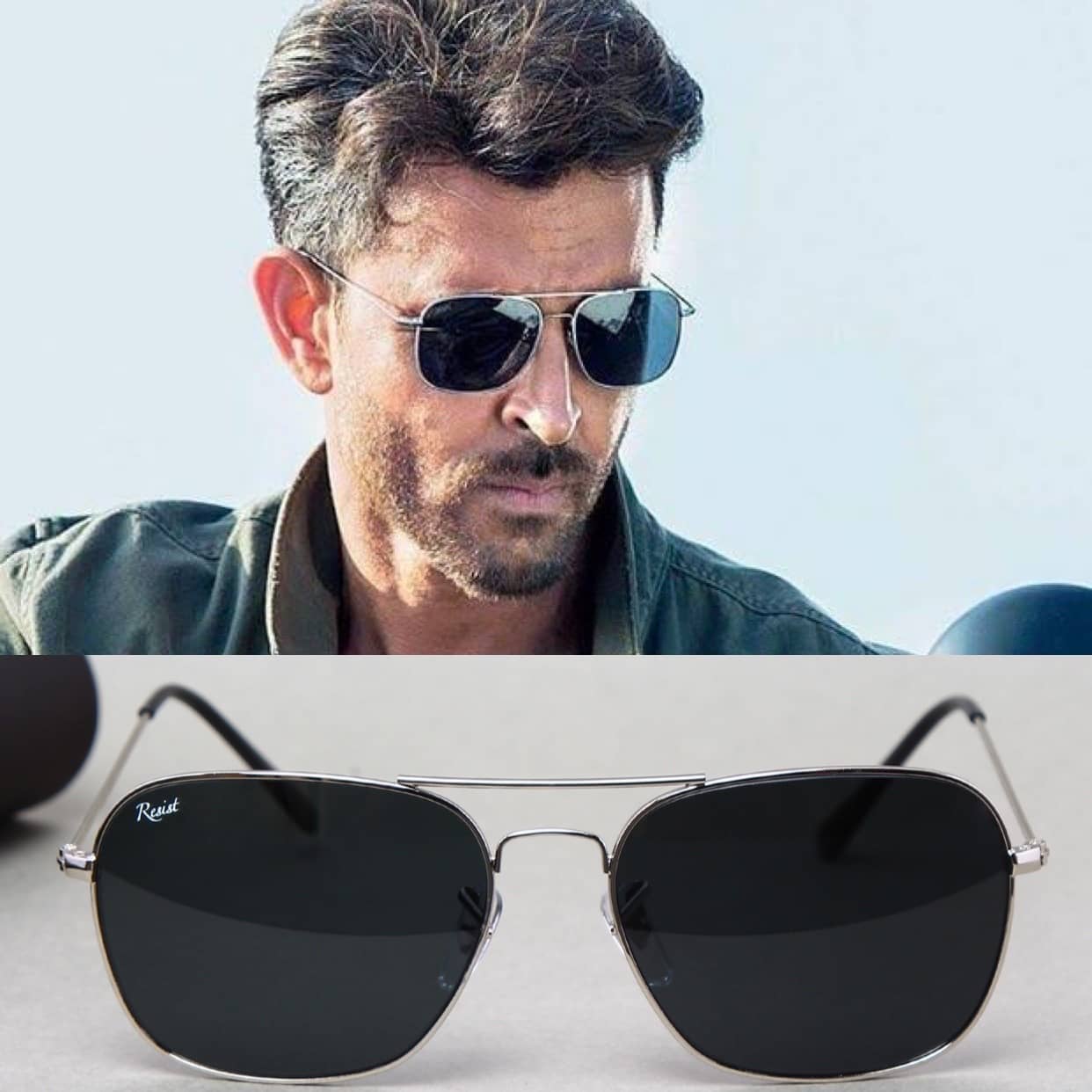 RESIST EYEWEAR Silver Square Sunglasses ( Pack of 1 ) - Sunglasses | Buy online on ZillyBuy