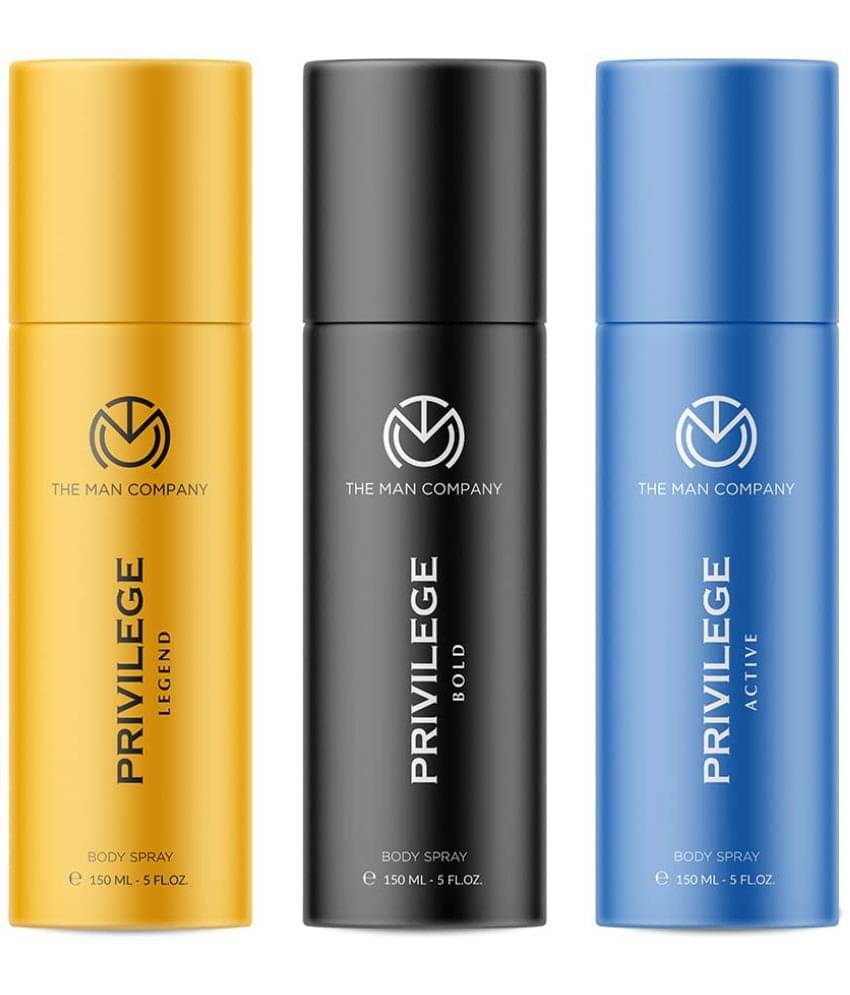     			The Man Company Privilege Deodorants for Men - Active, Bold & Legend | Premium Long Lasting Fragrance | Everyday Use Deo’s Trio Pack - (150ml* 3)